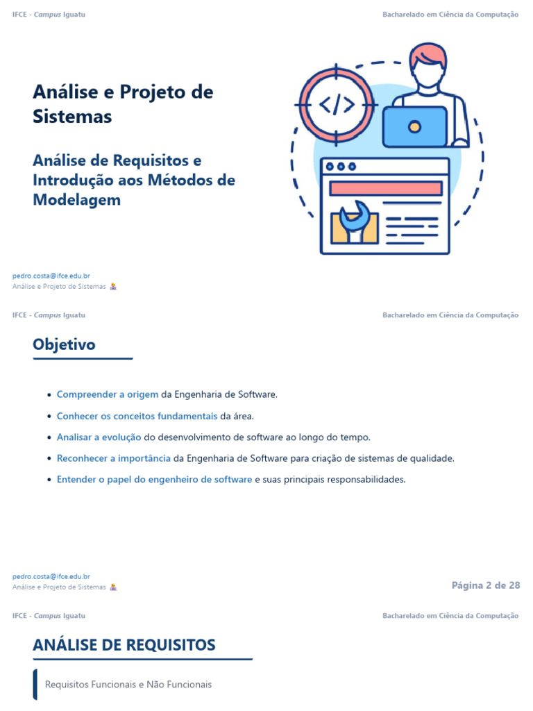 Aula 03 - Análise de Requisitos e Métodos para Modelagem de Sistemas | PDF
