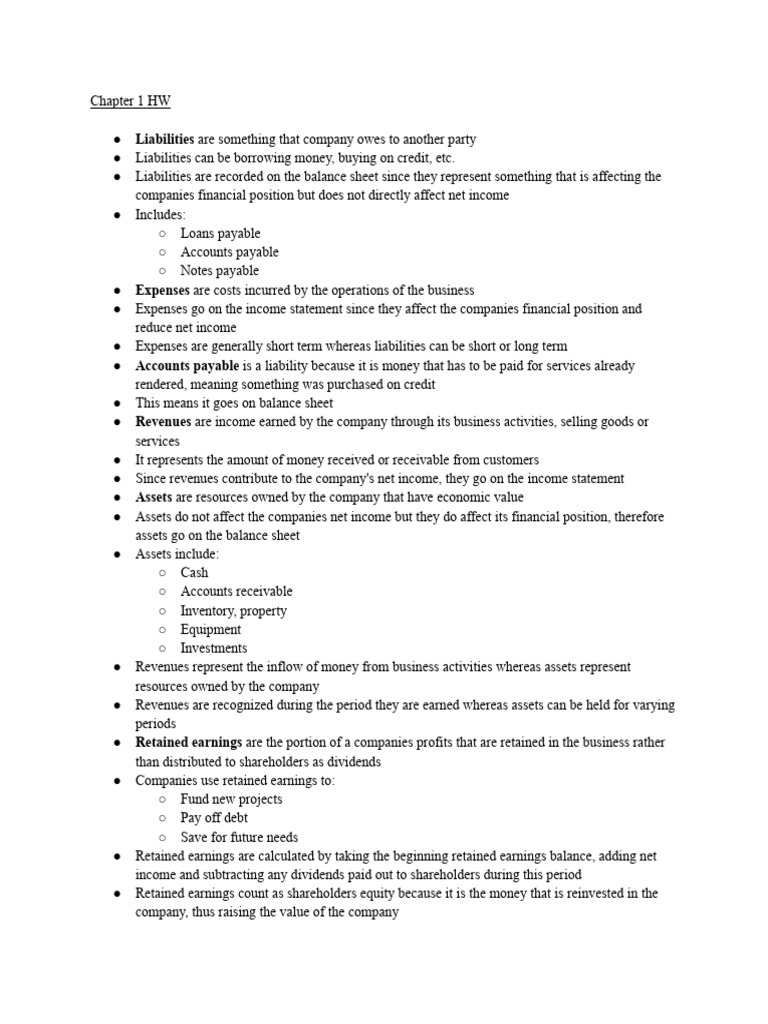 Chapter 1 HW | PDF