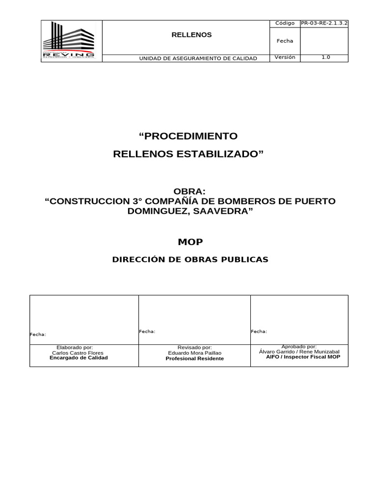 PR 003 Rellenos | PDF
