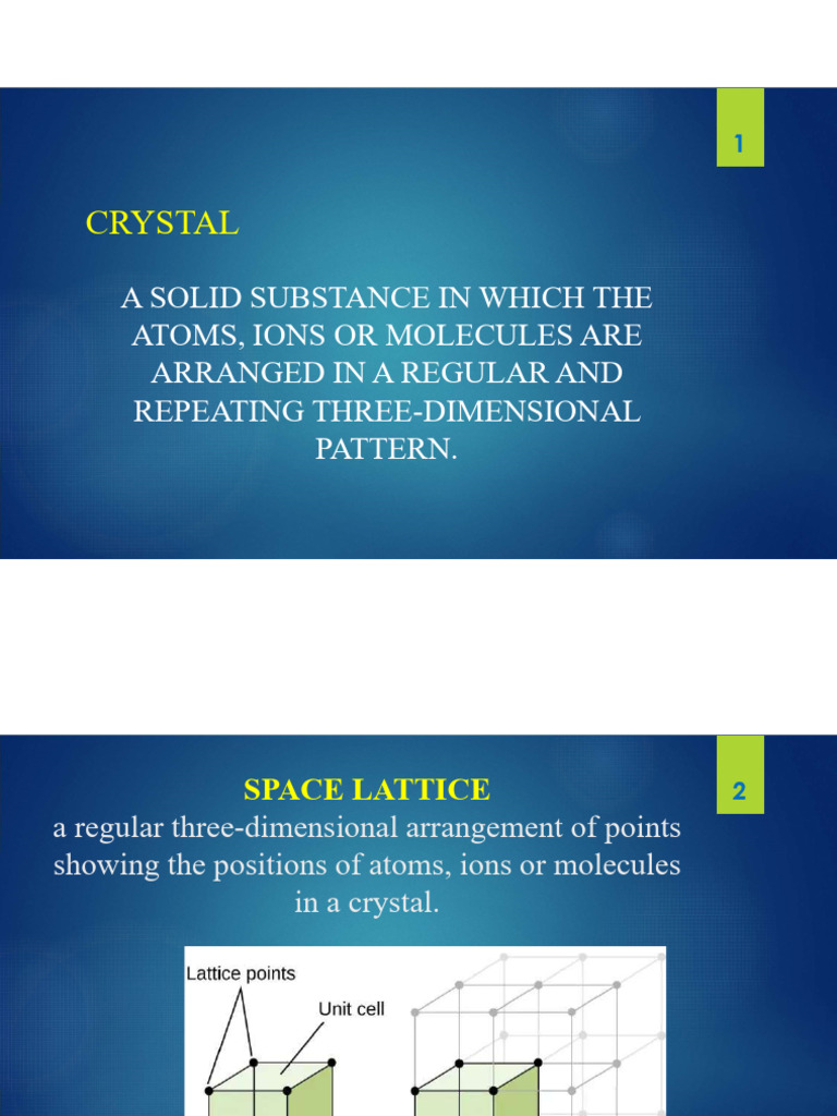 Presentation On Crystal Systems | PDF