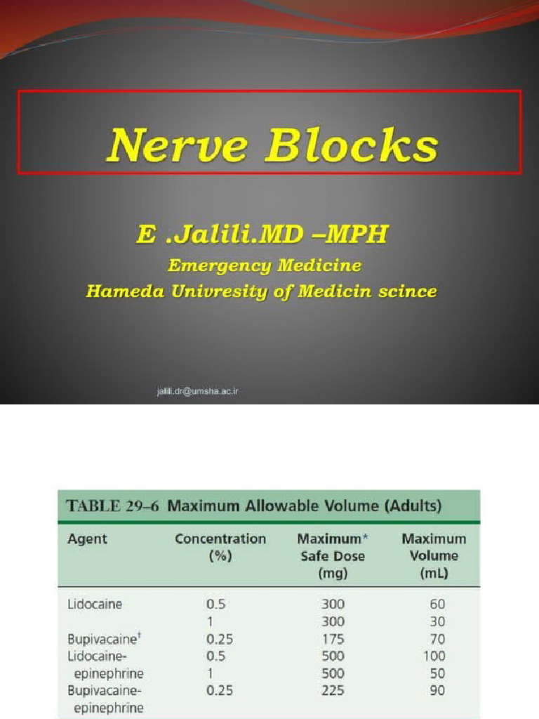 Nerve Block | PDF