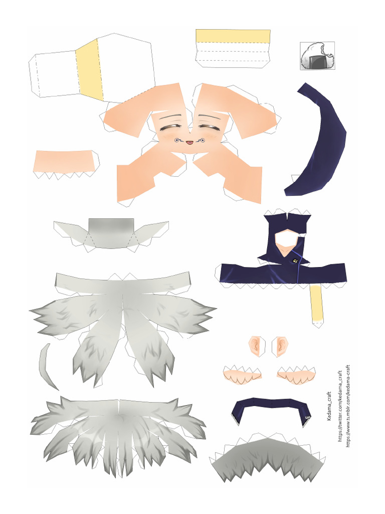 Inumaki Chibi Free Paper Figure 11cm Kedama PDF | PDF