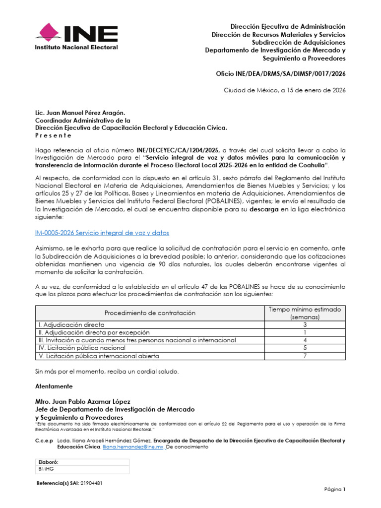 Ine Dea DRMS Sa 0017 2026 | PDF | Gobierno