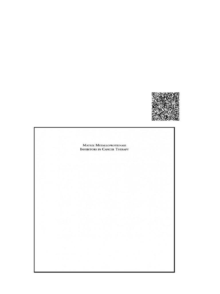 Matrix Metalloproteinase Inhibitors in Cancer Therapy 1st Edition Mark ...
