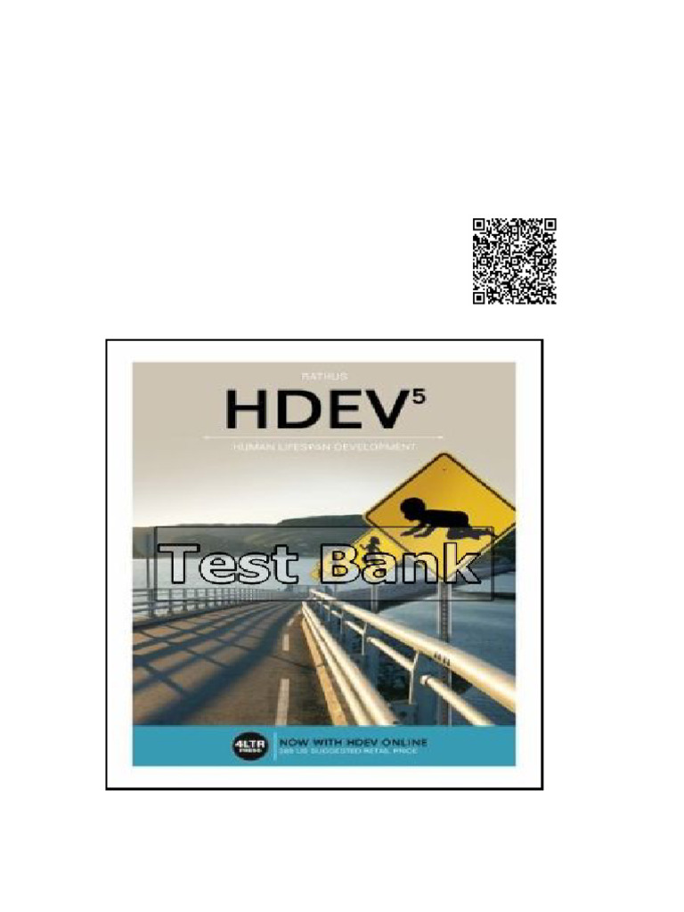 HDEV 5th Edition Rathus Test Bank | PDF | Self Concept | Cognition