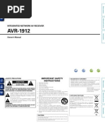 Download Denon AVR 1912 by Jose Rey Panaguiton Paz SN101453337 doc pdf