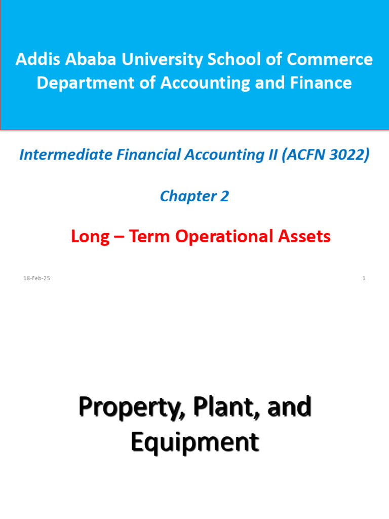 FAII CH 2 LT Operational Assets | PDF | Depreciation | Fair Value