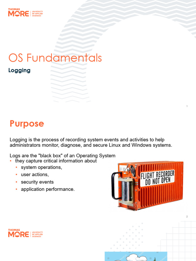 OS Fundamentals - 12 - Logging | PDF | Operating System | Microsoft Windows