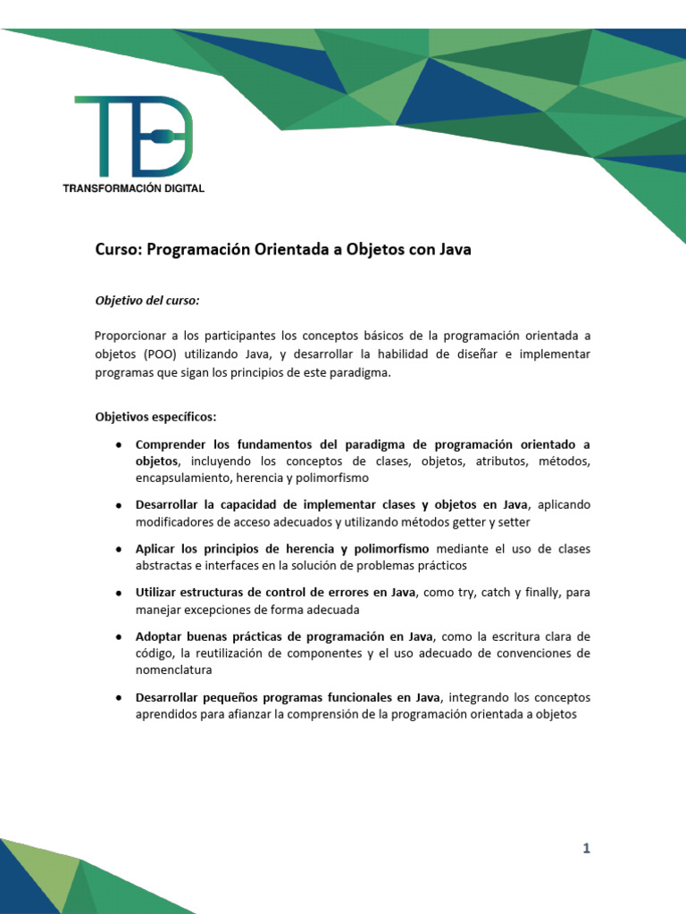 Programación Orientada A Objetos Con Java Rev | PDF