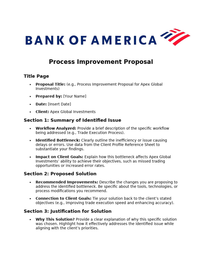 Process Improvement Proposal Template | PDF