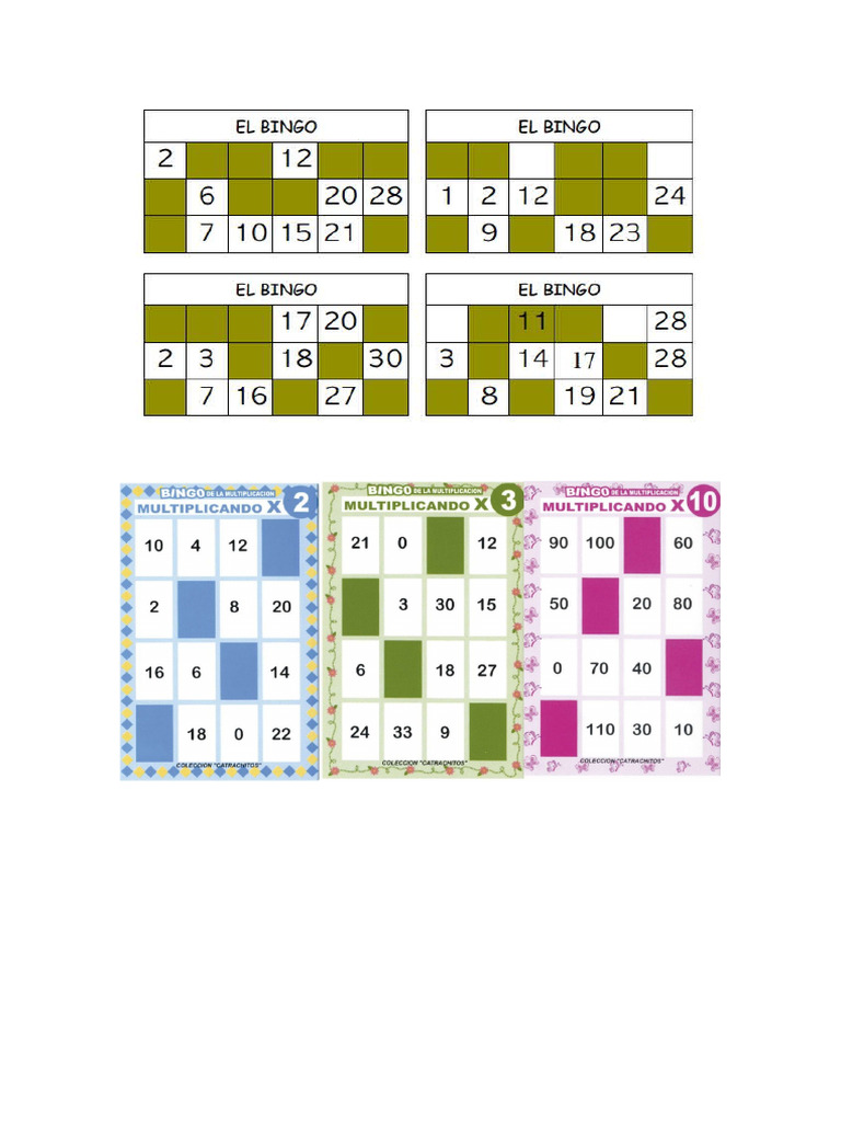 Cartones Del Bingo | PDF