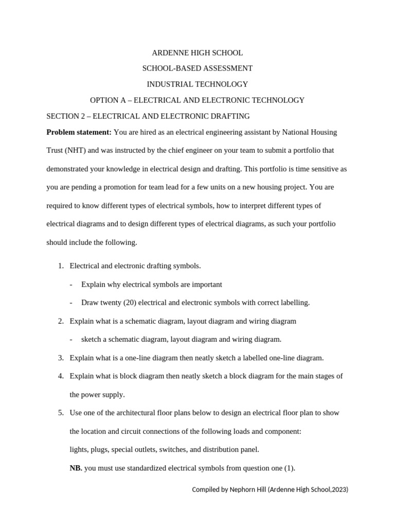 SBA Section 2 Electrical and Electronic Drafting | PDF