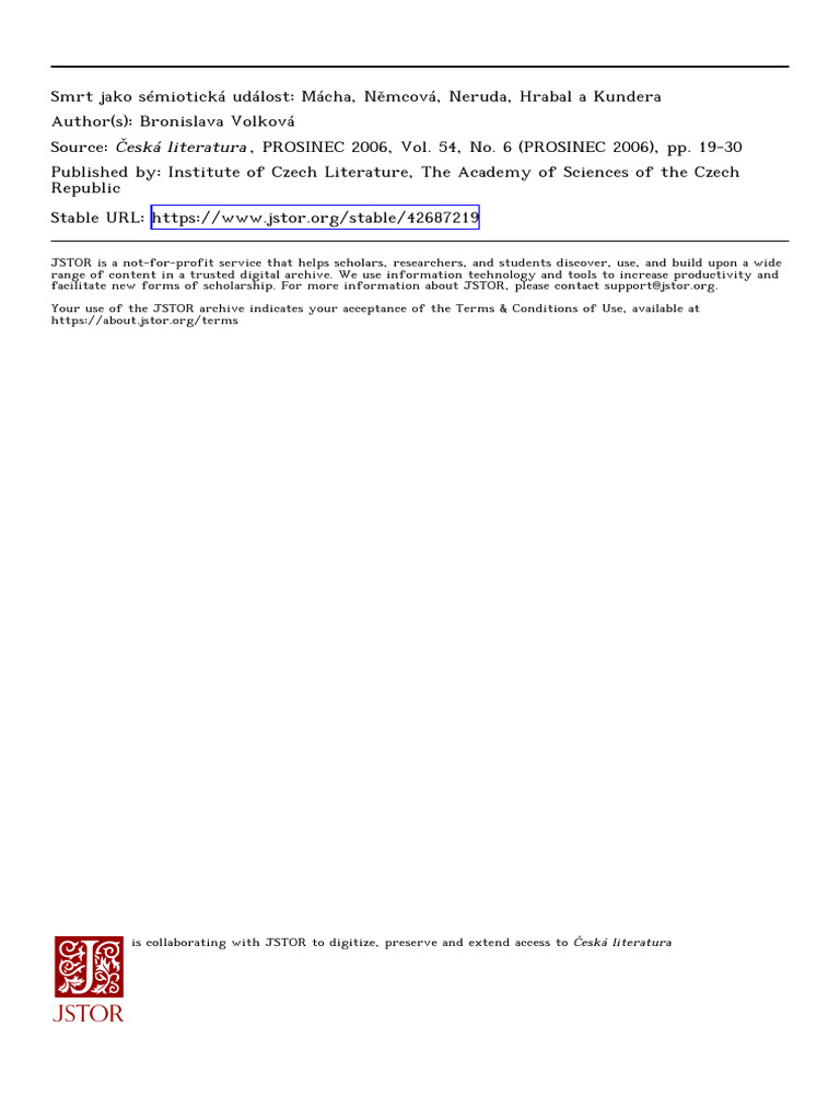 SMRT Jako Semiotická Událost | PDF