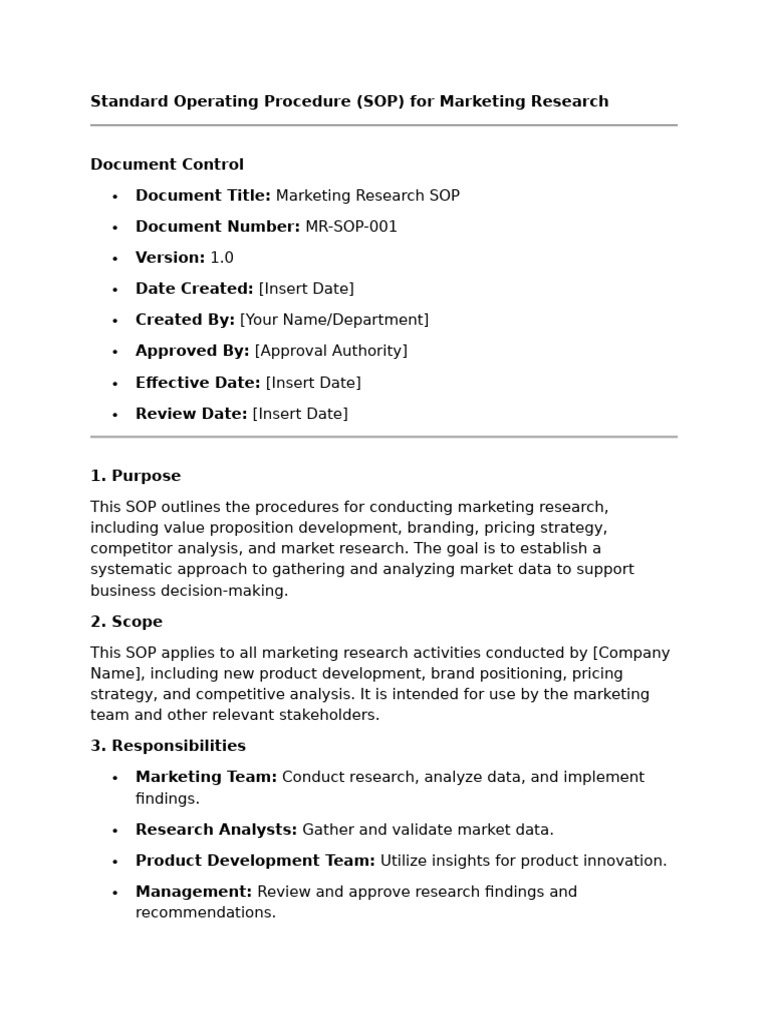 Draft Marketing SOP 27022025 MC | PDF