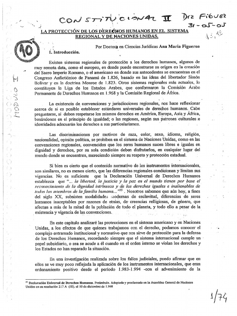 7-La Proteccion de Los DDHH en El Sistema Regional y de Naciones Unidas ...