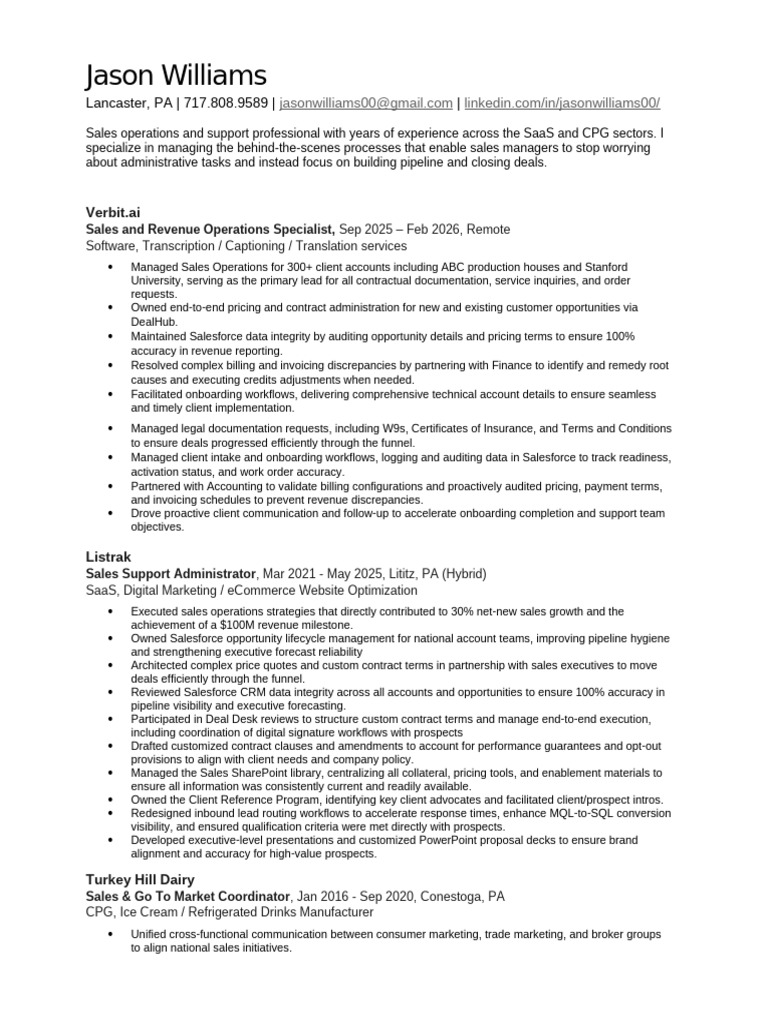 Jason Williams Resume 022426 | PDF