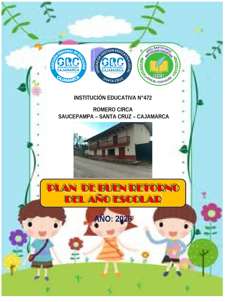 Plan Buen Inicio Del Año Escolar 2026 - ROMERO CIRCA | PDF | Plan de ...