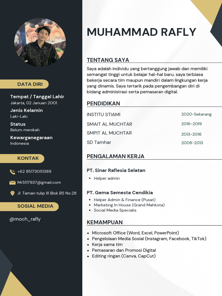 CV - Muhammad Rafly | PDF