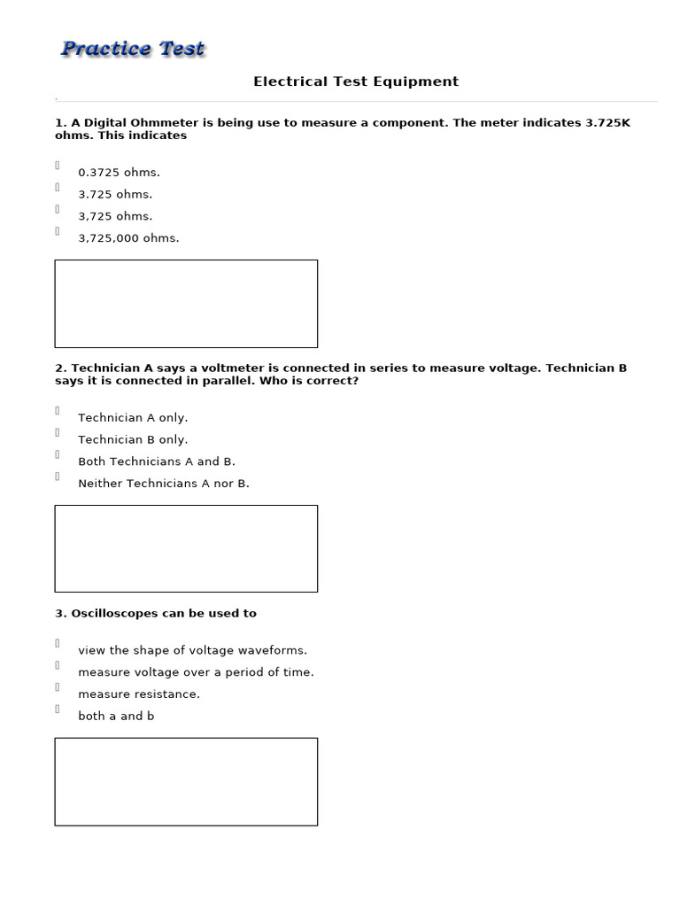 Electrical Test Equipment | PDF | Voltage | Series And Parallel Circuits