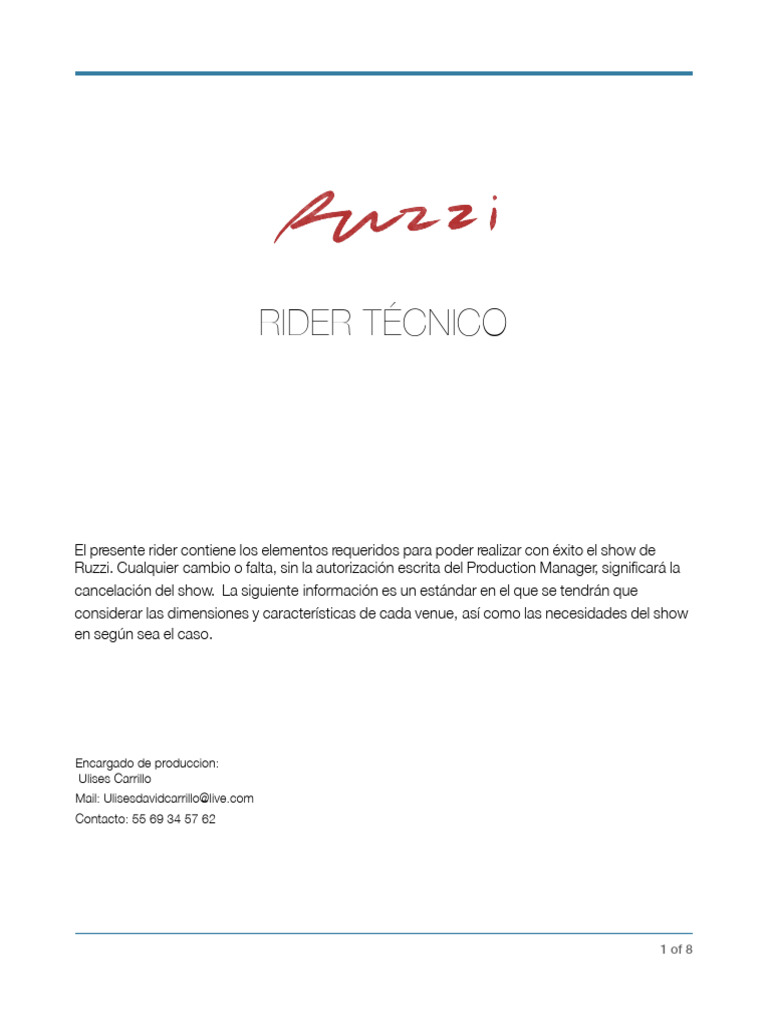 Rider Tecnico (ejemplo Ruzzi) | PDF