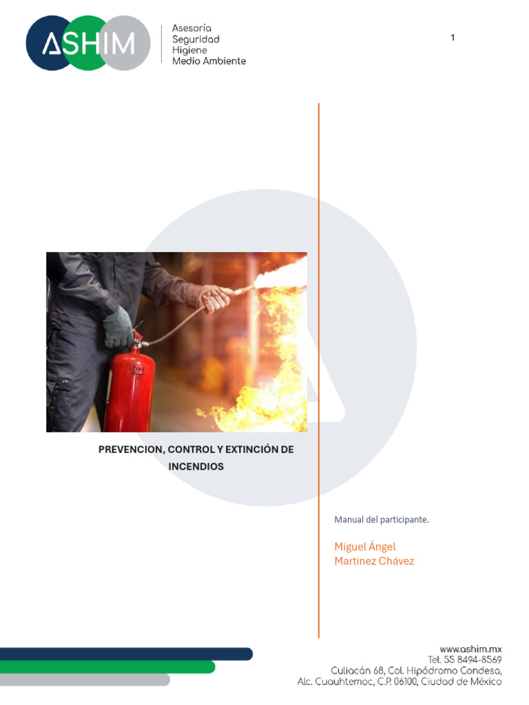 Manual Prevencion, Control y Extinción de Incendios | PDF