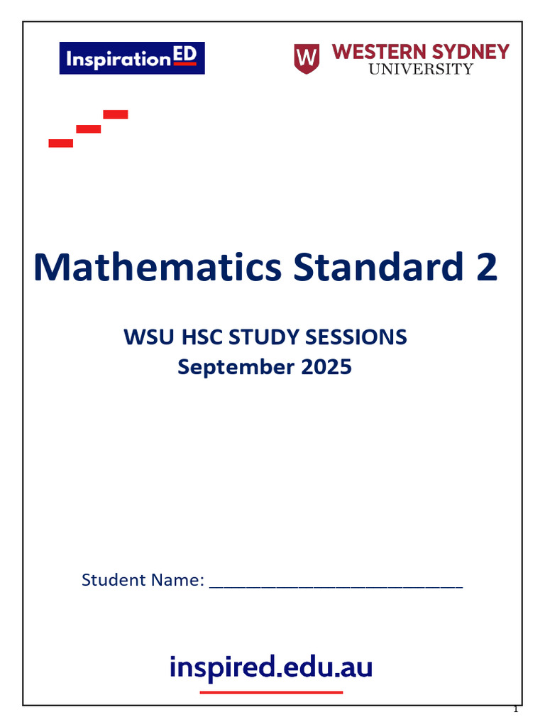 Mathematics Standard Subject Review 2025 | PDF
