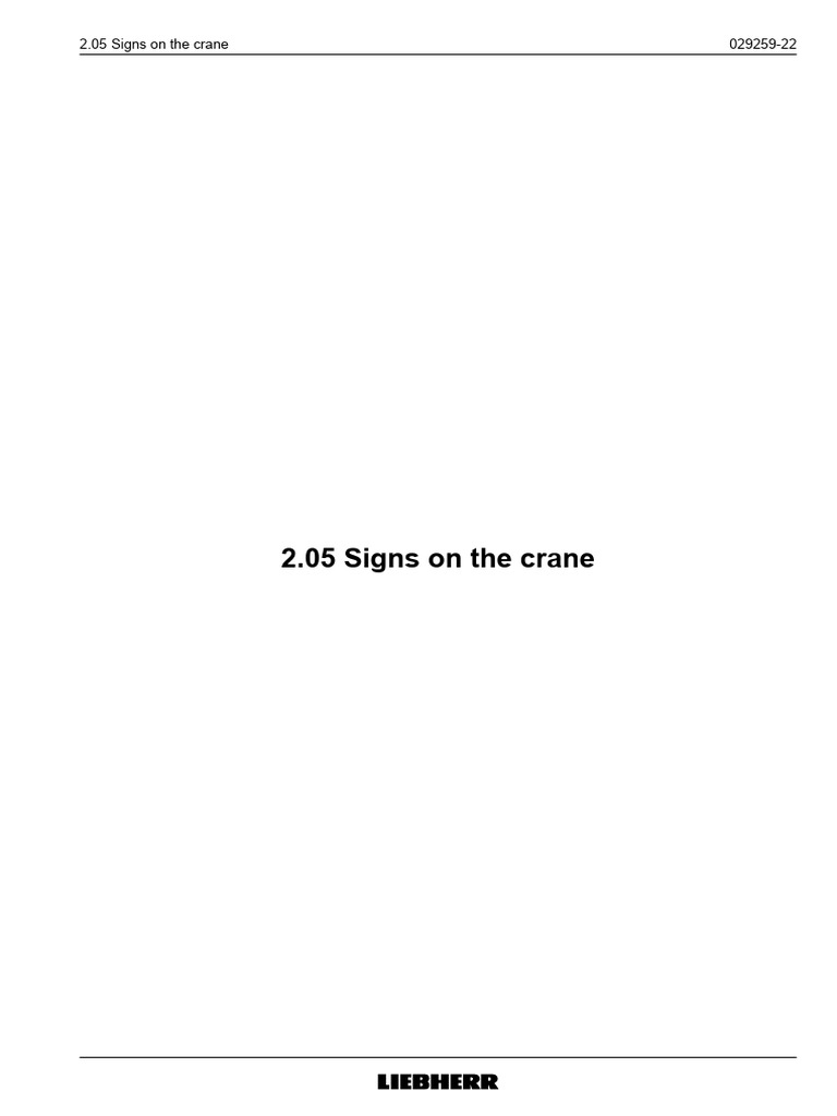 2.05 Signs On The Crane | PDF