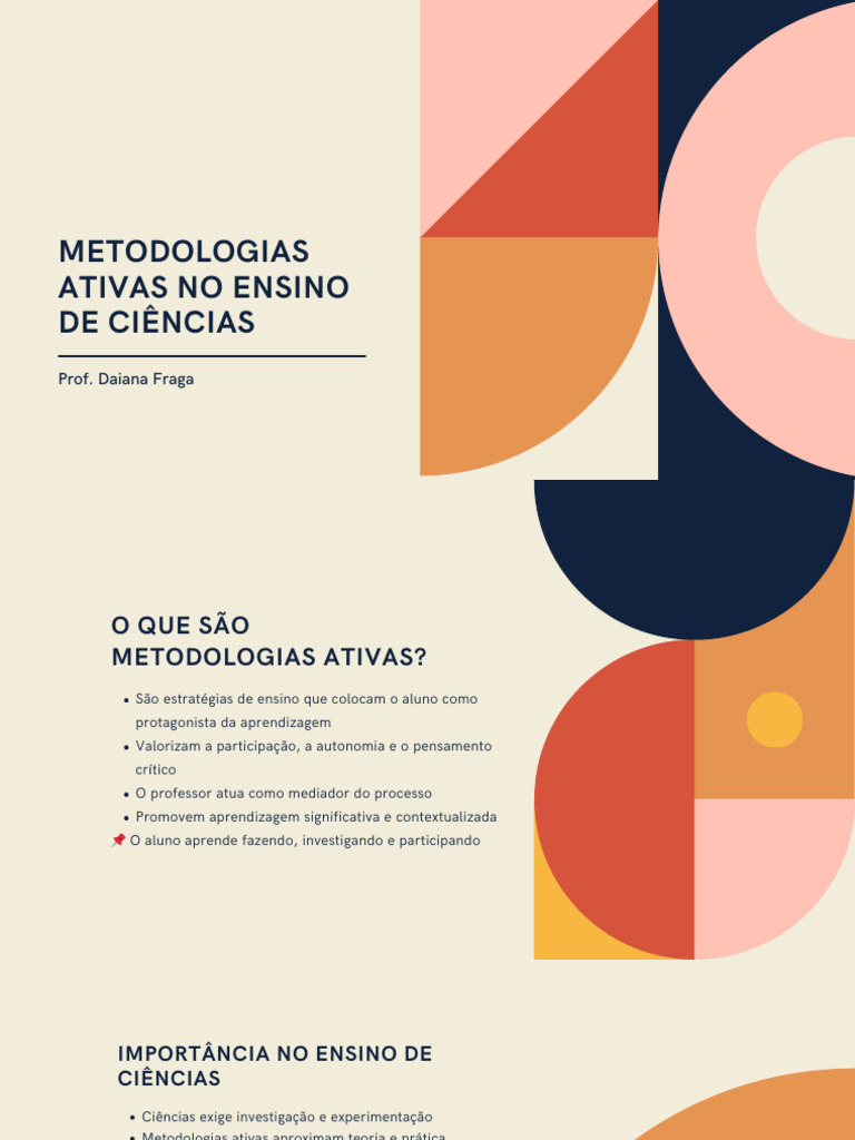 Metodologias Ativas No Ensino de Ciências | PDF | Aprendizado | Science