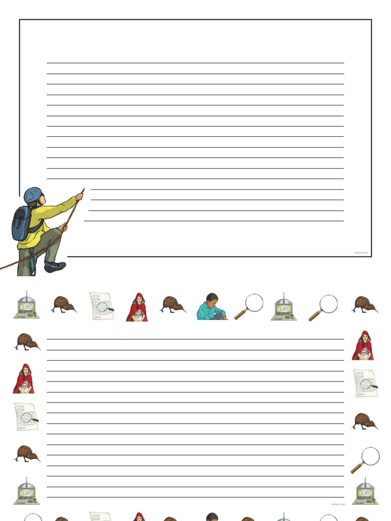 Landscape Page Borders Narrow Lined | PDF