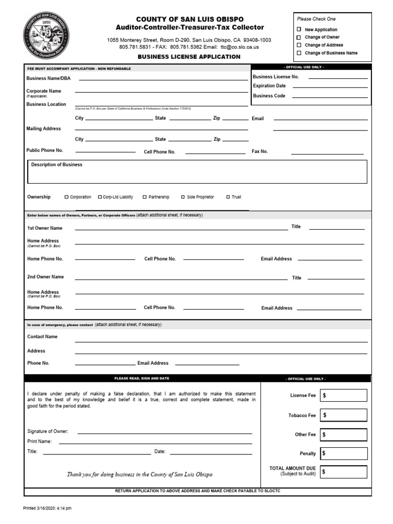 Application For Business License Compressed | PDF