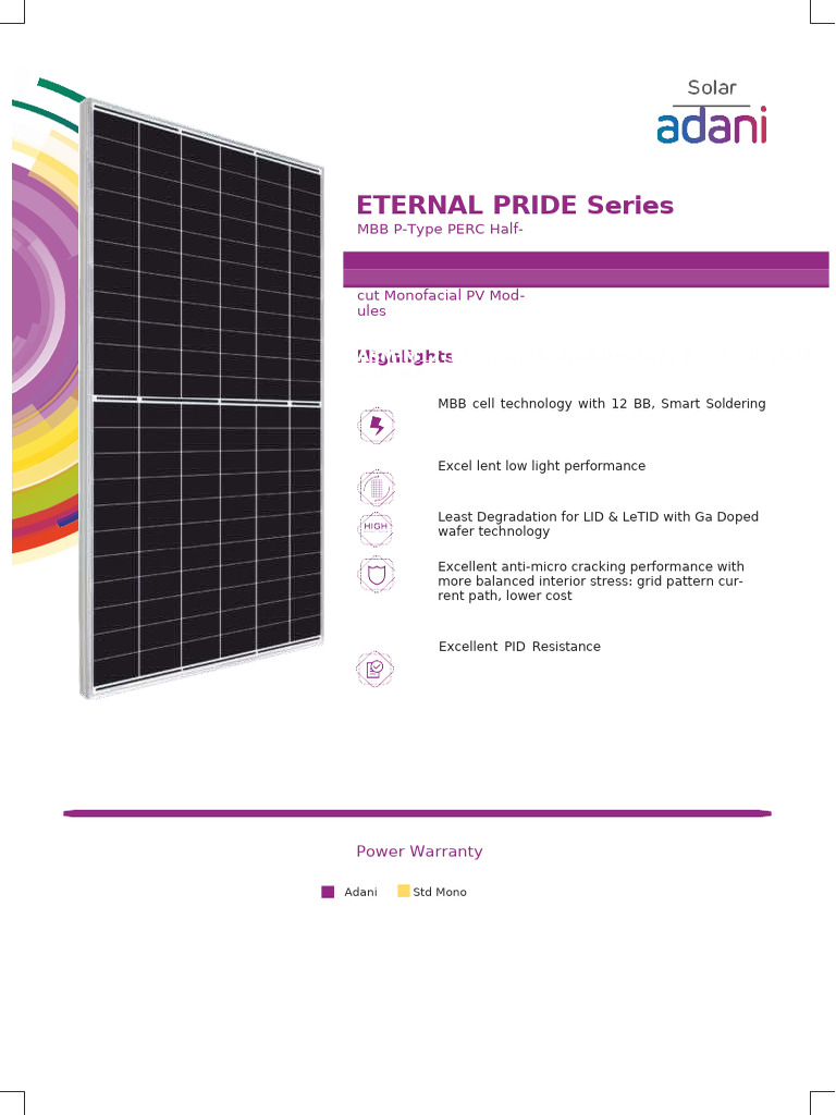 Monofacial Module Spec For Solar | PDF