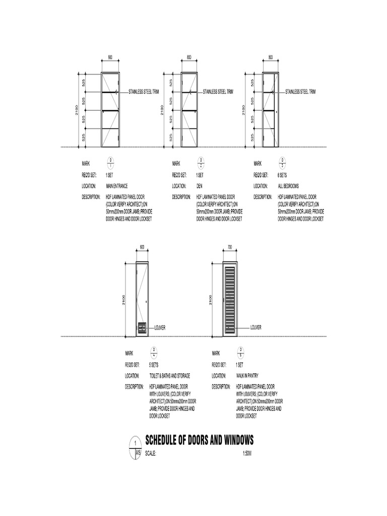 Schedule of Doors | PDF