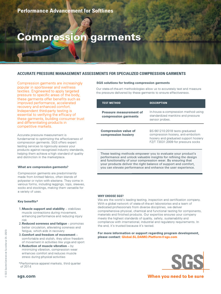 SGS Performance Assessments of Compression Garments en | PDF