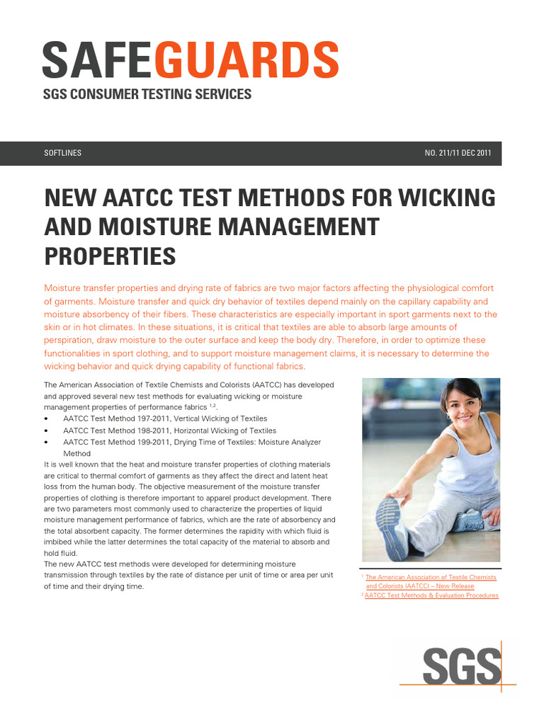 Sgs Safeguards New Aatc Test Methods Available For Performance Fabrics ...