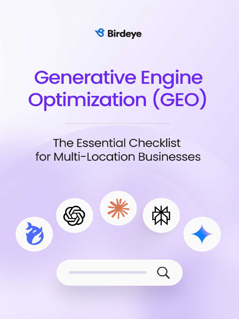 The Essential GEO Checklist For Multi-Location Brands | PDF