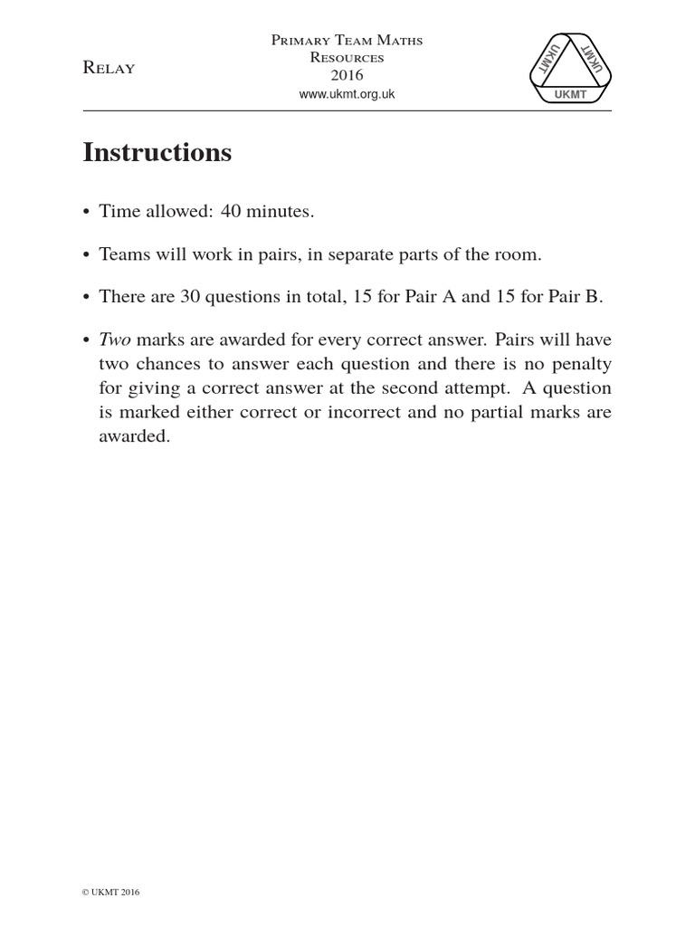 PTMR 2016 Relay | PDF