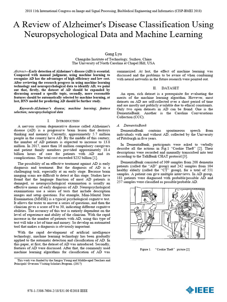 A Review of Alzheimers Disease Classification Using Neuropsychological ...