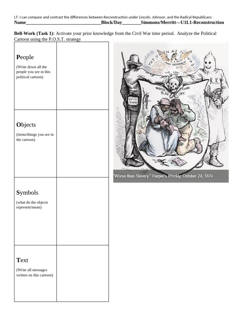U1 L1 Reconstruction Activity | PDF | Reconstruction Era | United ...