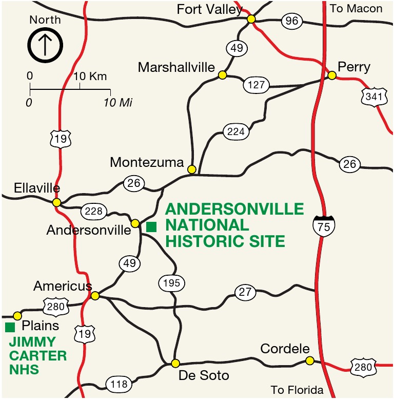 Area Map of Andersonville National Historic Site PDF