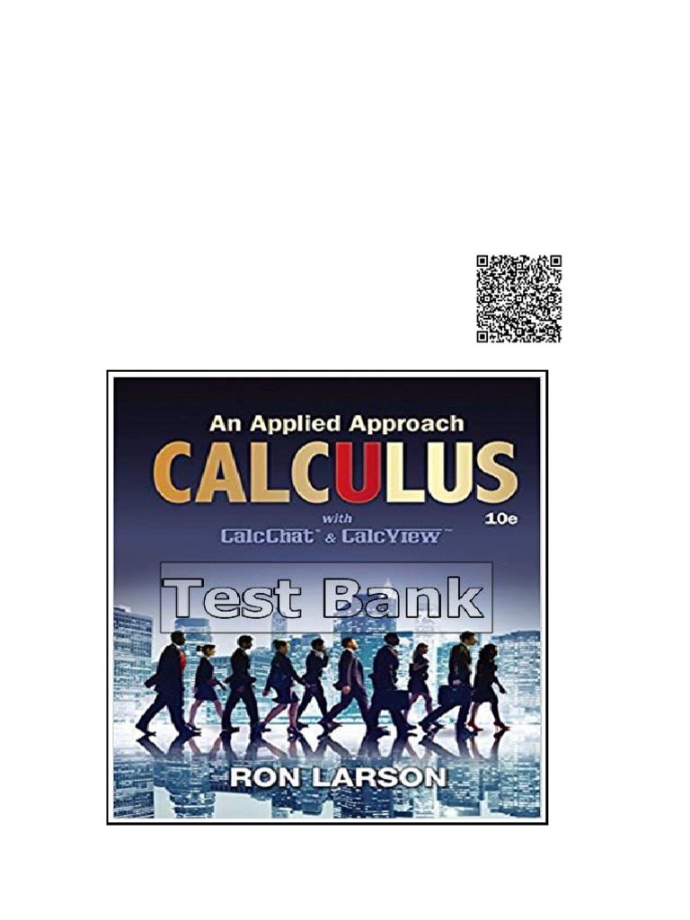 Calculus An Applied Approach 10th Edition Larson Test Bank | PDF