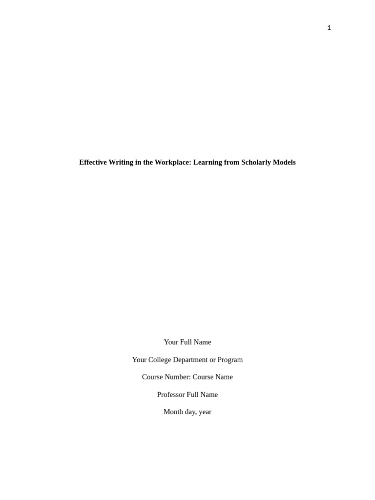 Effective Writing in The Workplace - Edited | PDF | Credibility ...