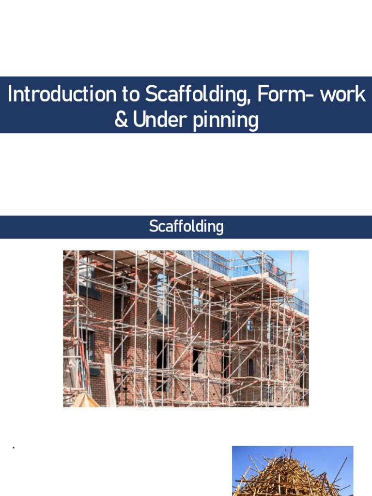 Scaffolding Formwork Underpinning | PDF