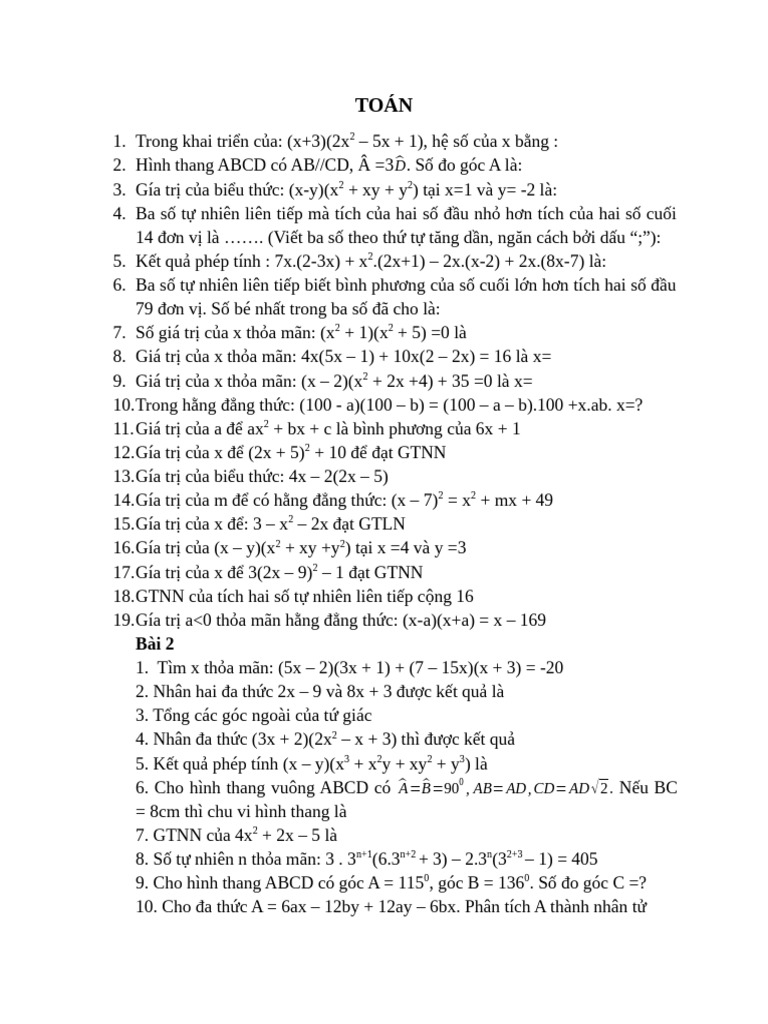 TOÁN | PDF