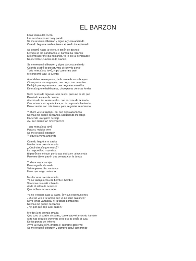 EL BARZON | PDF