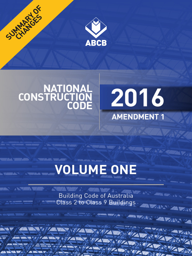 NCC Volume One Amdt 1 Summary Changes 2016 | PDF