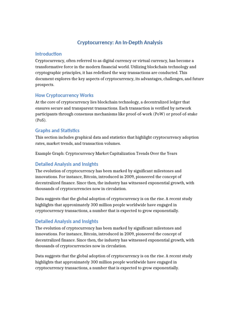 Cryptocurrency Detailed Document | PDF