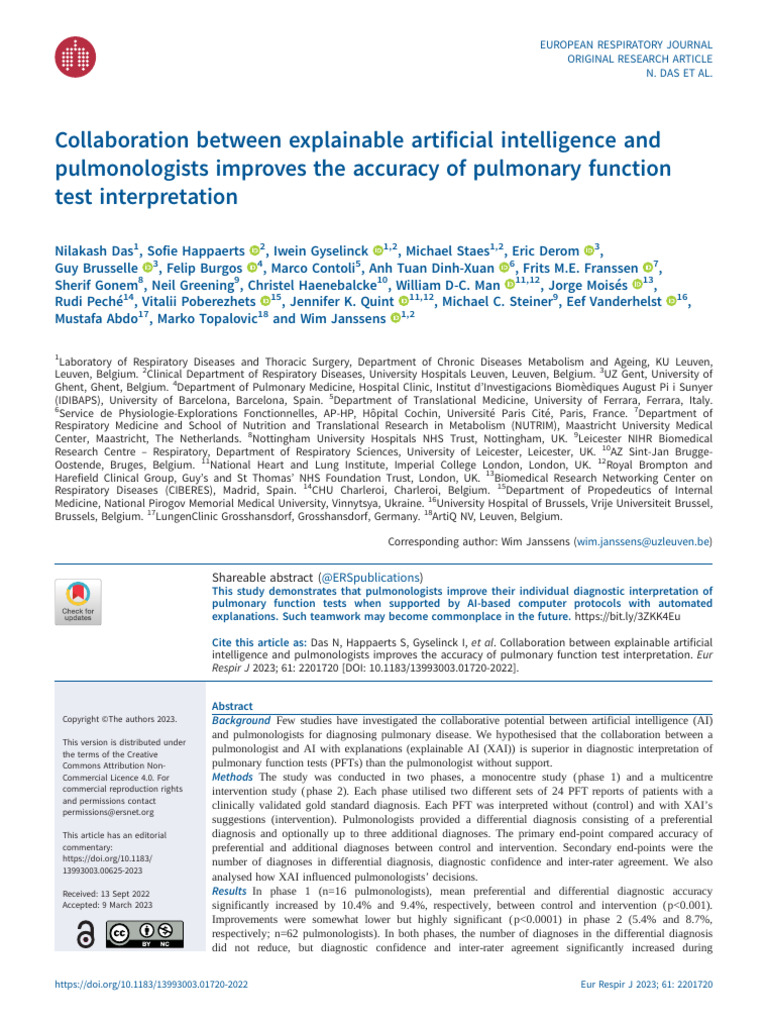 Collaboration Between Explainable Artificial Intelligence and | PDF ...