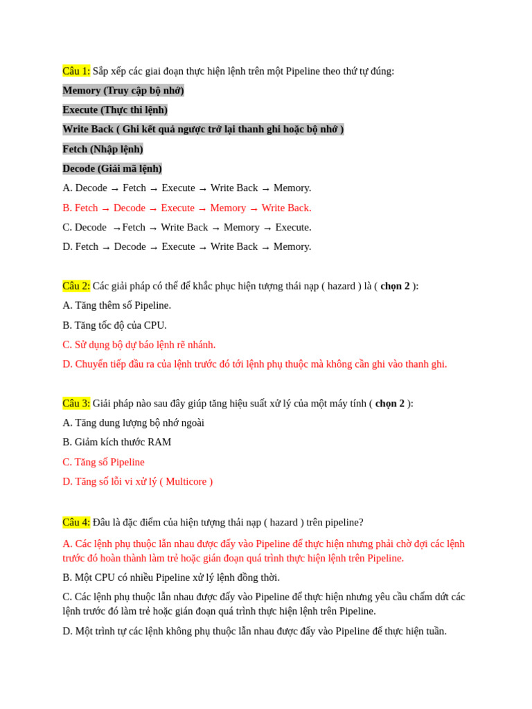 KTMT Bài-9 | PDF