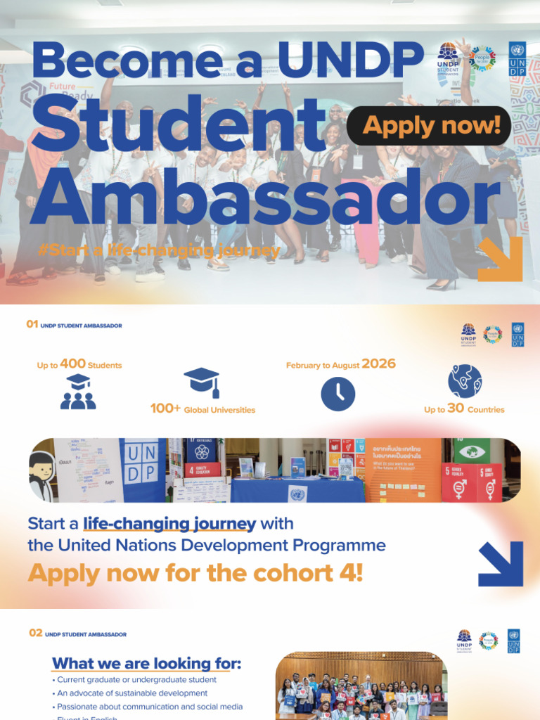 UNDP Student Ambassador Flyer2025 | PDF