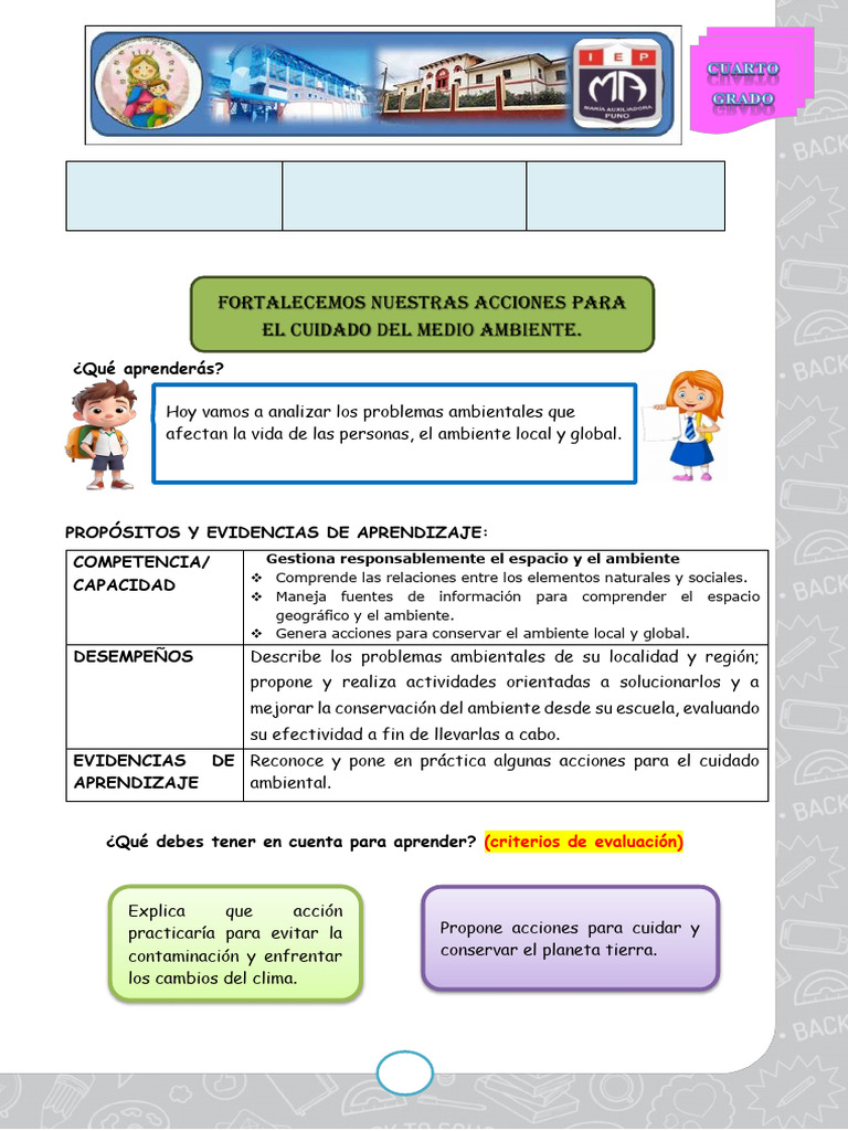 101 Fortalecemos Nuestras Acciones para El Cuidado Del Medio Ambiente | PDF